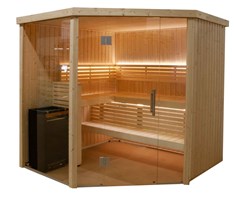 Variant sauna - View corner - 206 x 203 cm